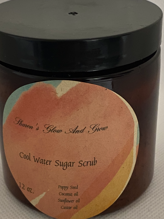 Cool water sugar scrub 12 OZ.
